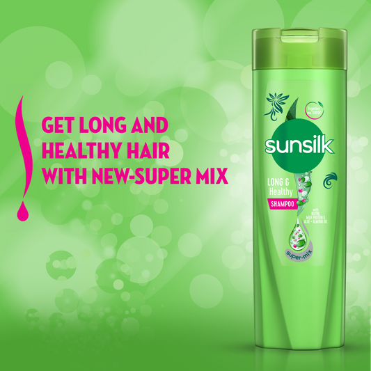 Sunsilk Long & Healthy Shampoo 360ml – For Strong & Shiny Hair